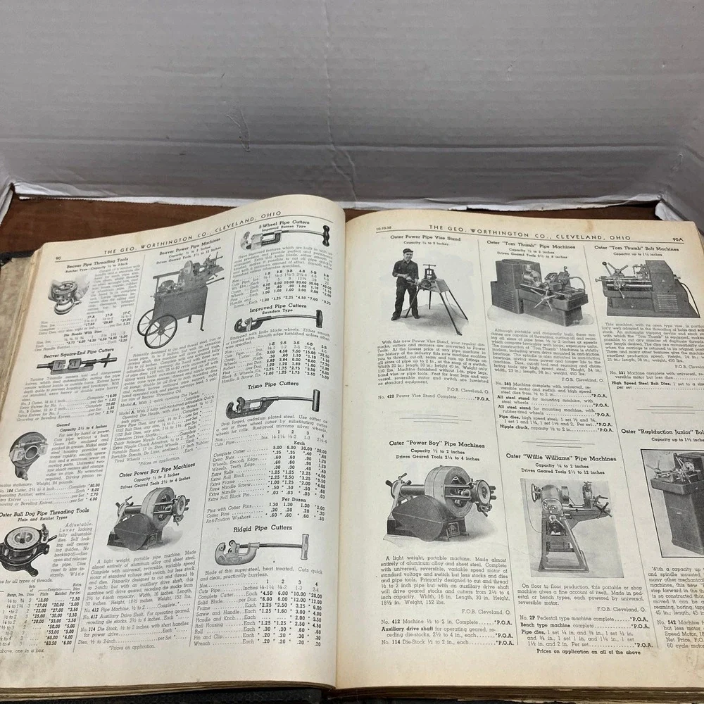 Vintage 1939 Geo Worthington Co Cleveland Ohio Hardware Tools Industrial Catalog